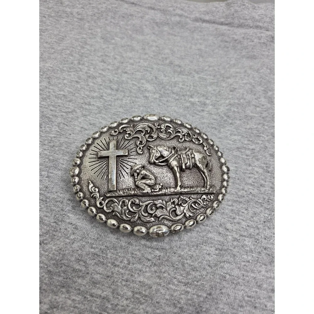 Nocona Praying Cowboy Southwestern Christian Belt Buckle